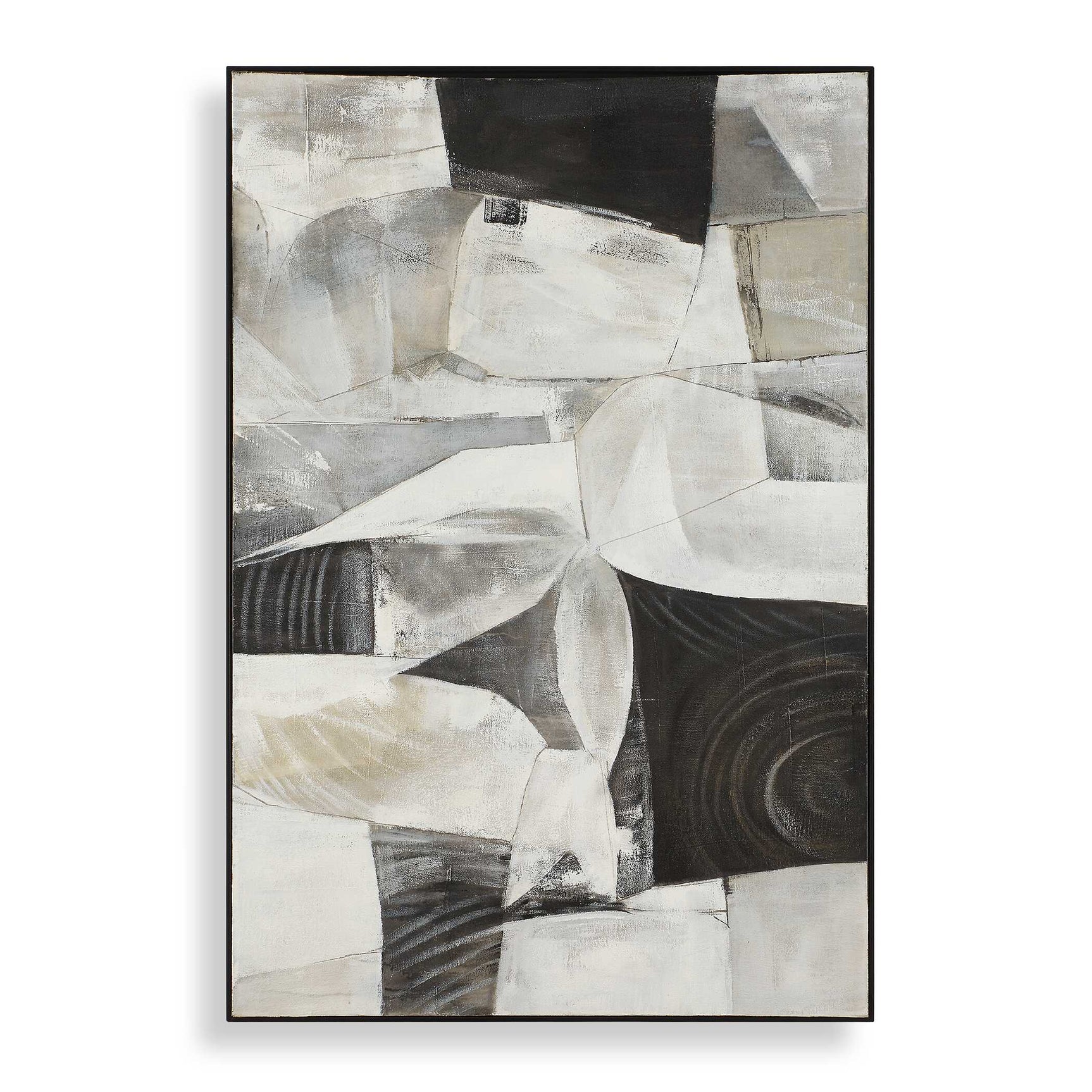 Folding Multicolor Time Framed Abstract Art