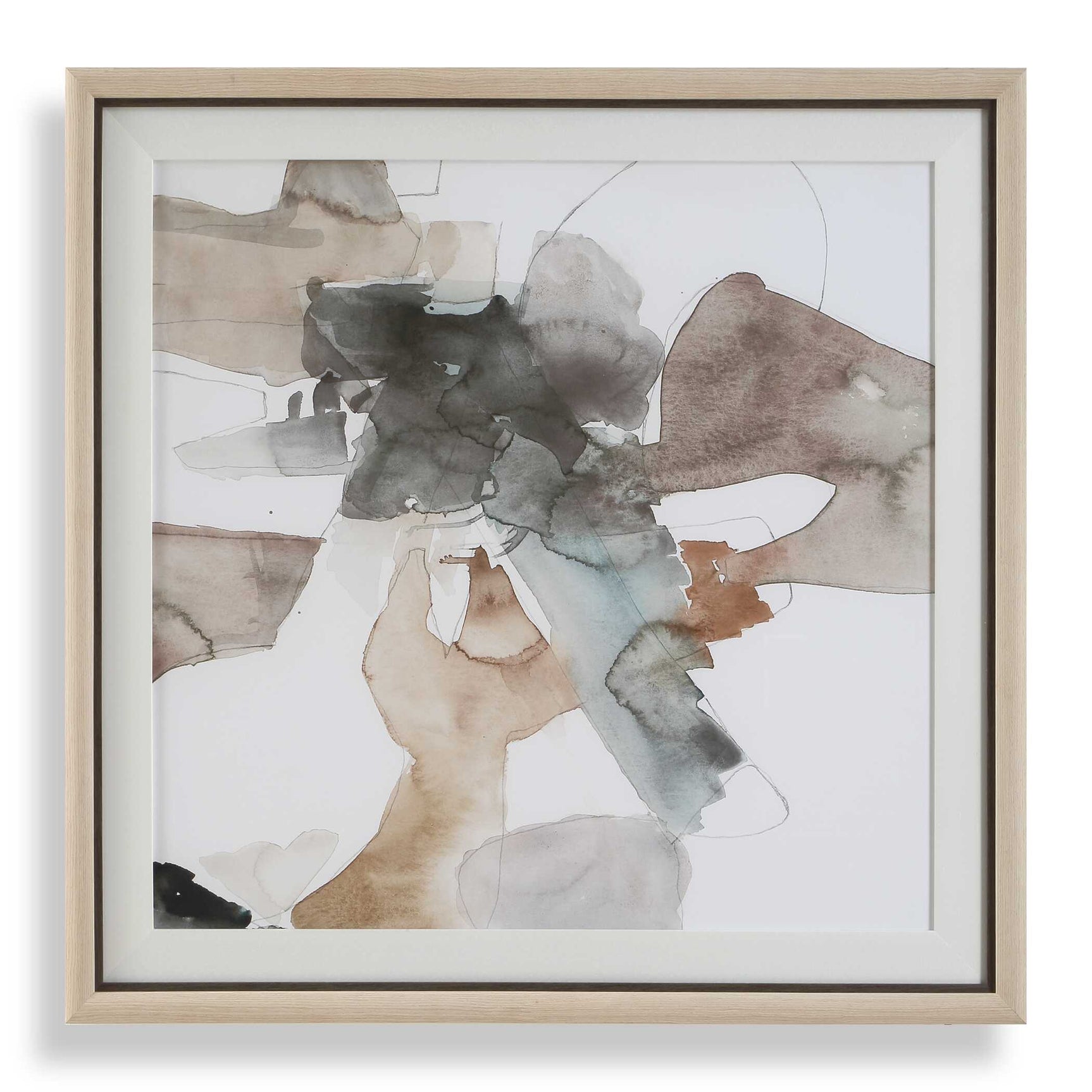 Cohesion Multicolor Framed Abstract Print