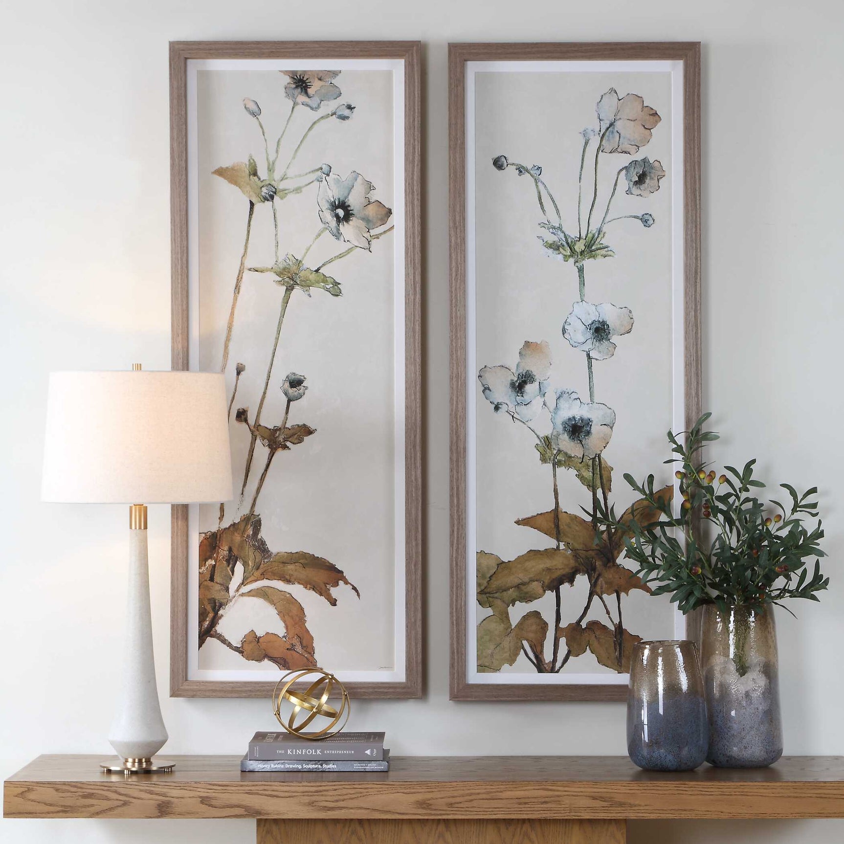Garden Study Multicolor Framed Floral Prints (Set of 2)