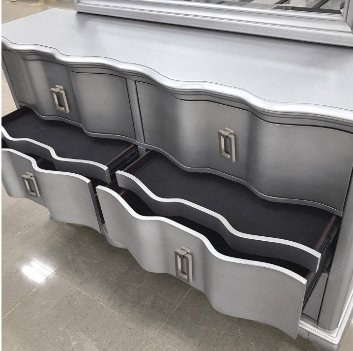 Aalok Silver Dresser - Ornate Home