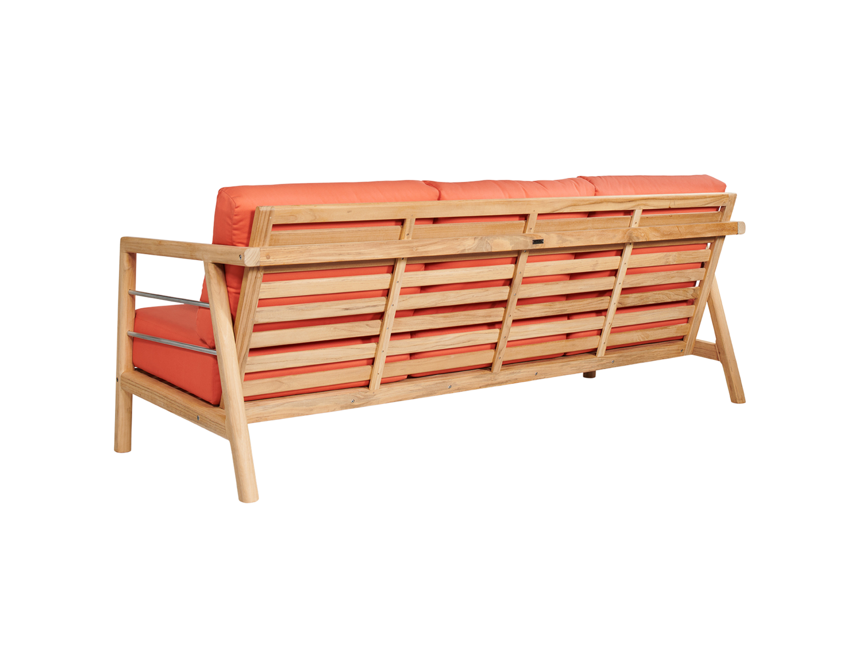 Aalto 3-Person Teak Melon Outdoor Sofa with Sunbrella® Cushion - Ornate Home