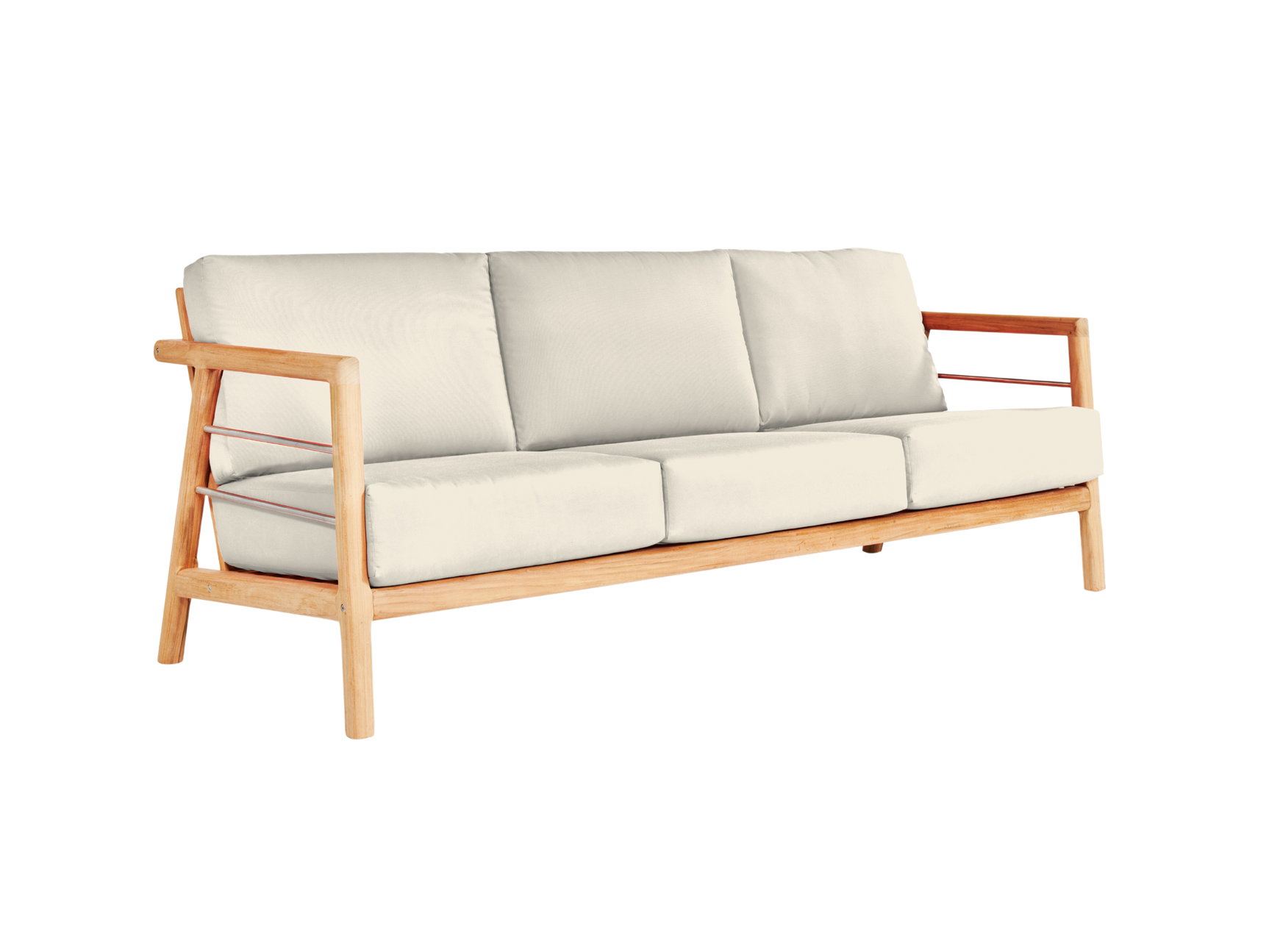 Aalto 4-Piece Teak Canvas Outdoor Patio Deep Seating Set with Sunbrella® Cushion - Ornate Home