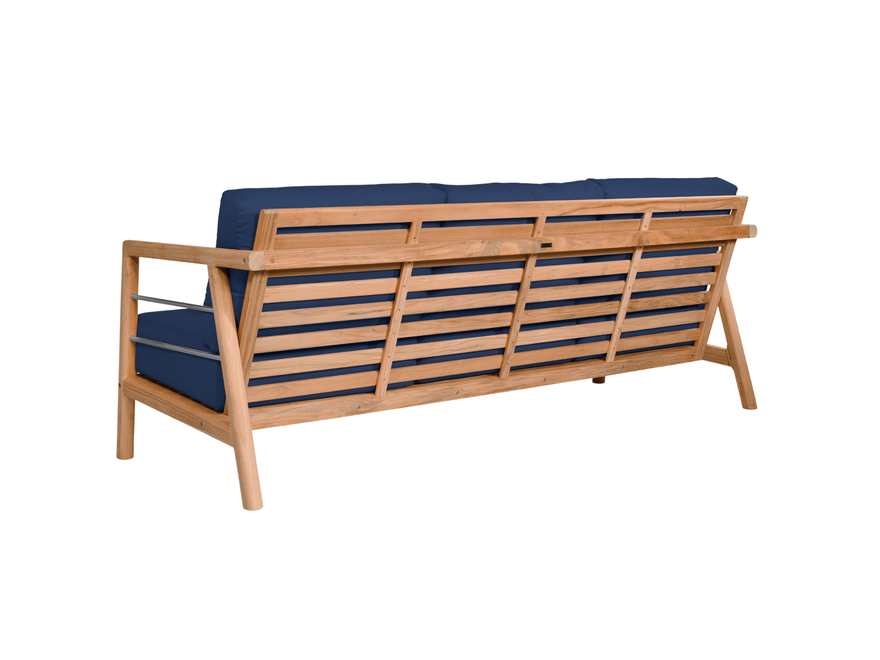 Aalto 4-Piece Teak Navy Outdoor Patio Deep Seating Set with Sunbrella® Cushion - Ornate Home