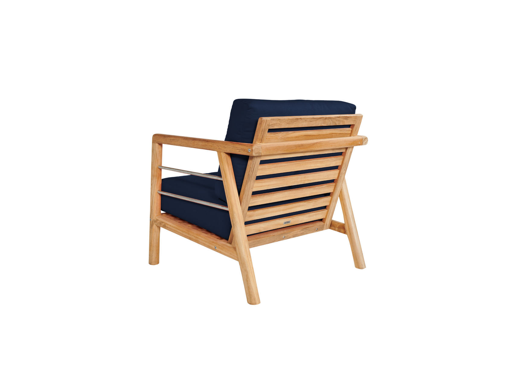 Aalto 4-Piece Teak Navy Outdoor Patio Deep Seating Set with Sunbrella® Cushion - Ornate Home