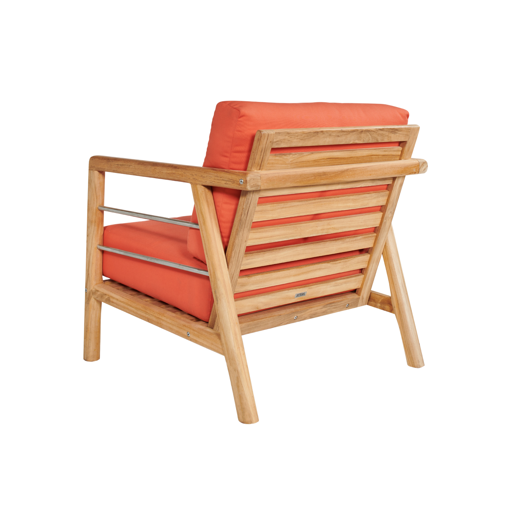 Aalto Teak Melon Outdoor Club Chair with Sunbrella® Cushion - Ornate Home