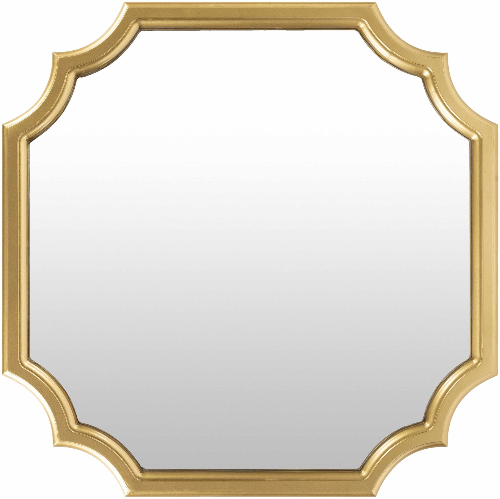 Abangay Gold Contemporary Wood Frame Mirror - Clearance - Ornate Home