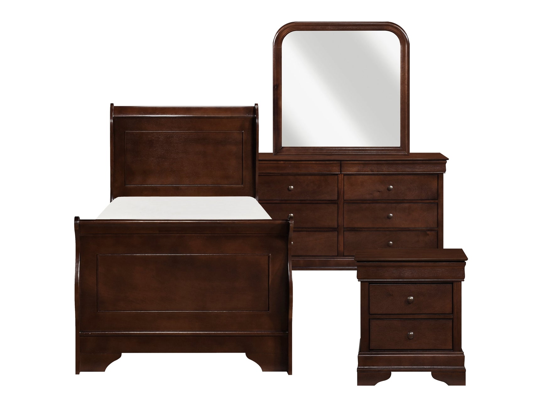 Abbeville Brow 4-piece Twin Bedroom Set - Ornate Home