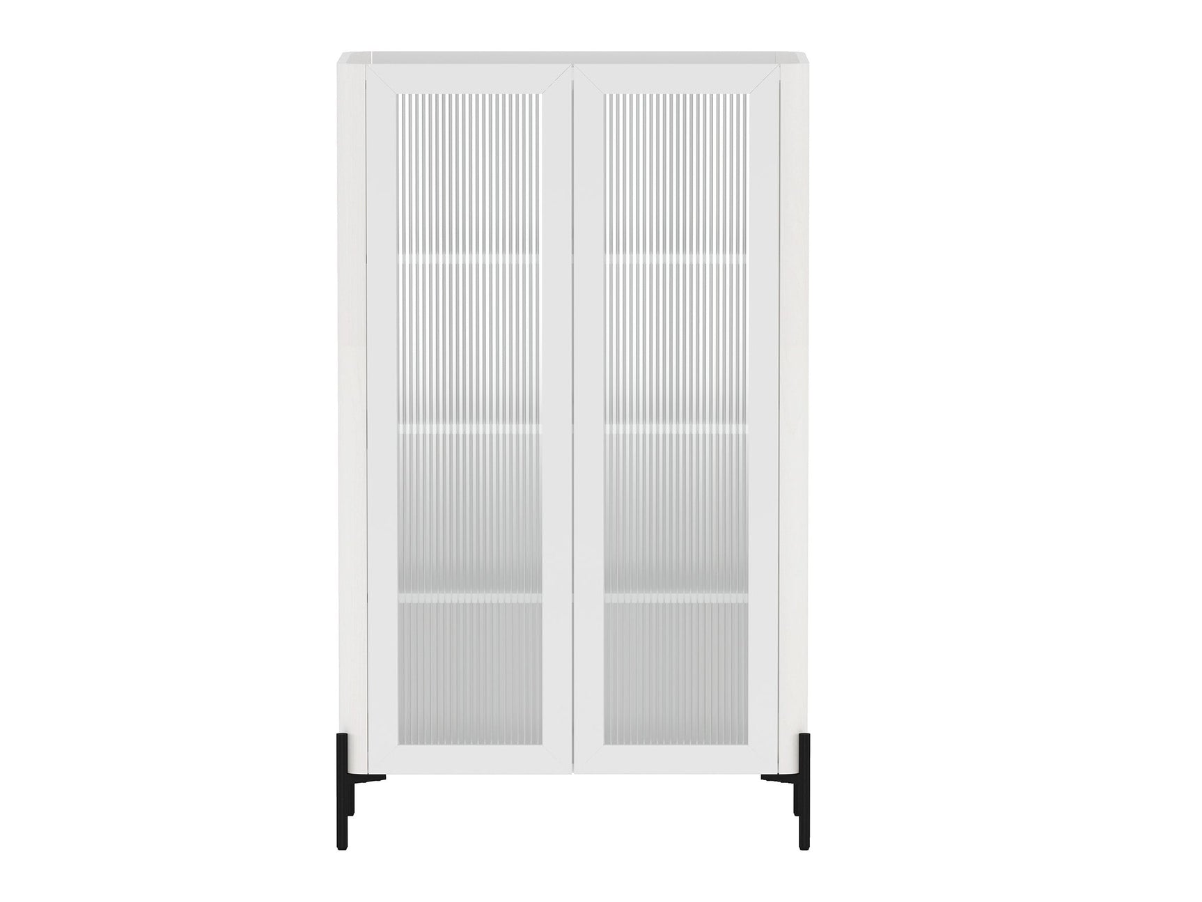 Abbey Décor Glass Cabinet in White - Ornate Home