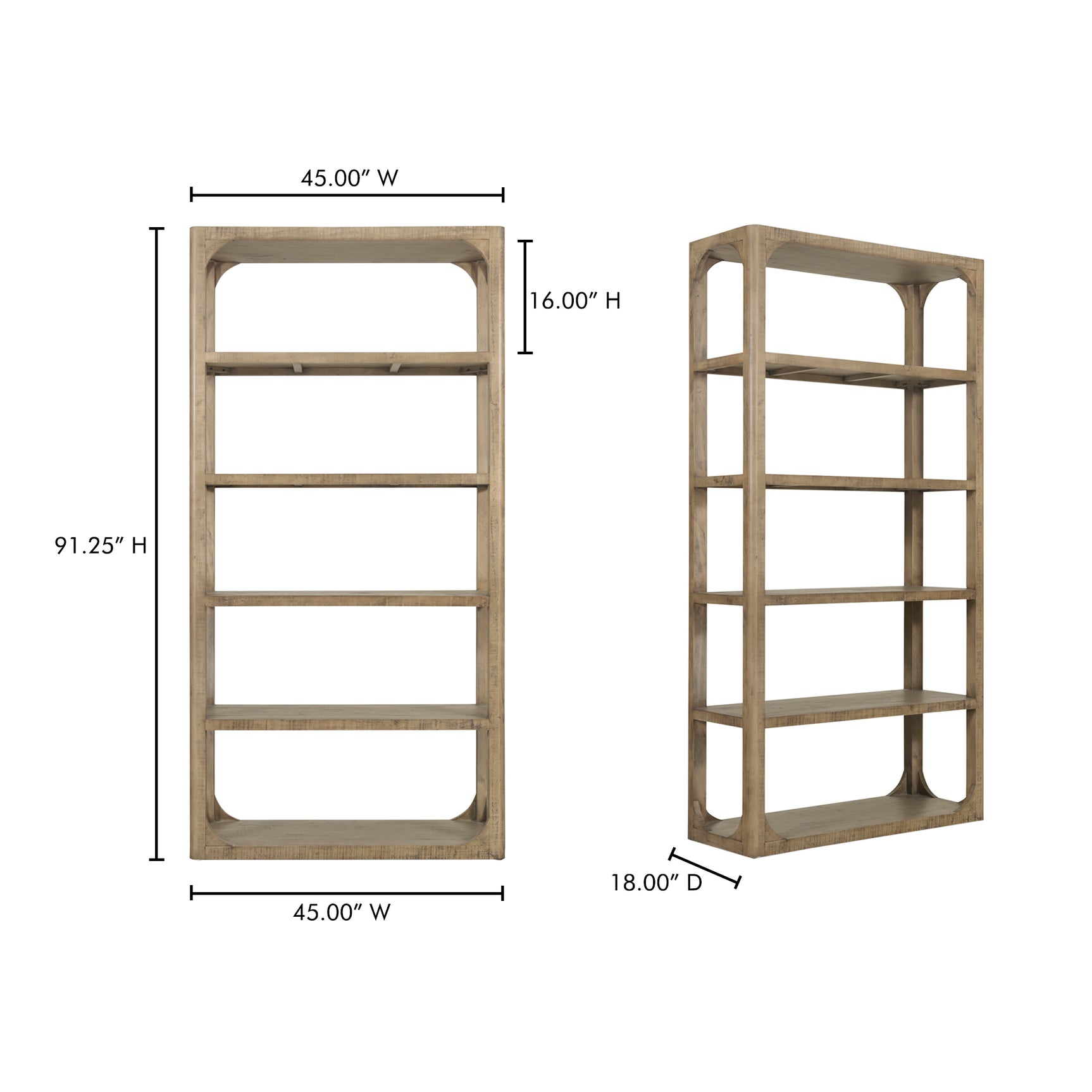 Abbott Brown Bookshelf - Ornate Home