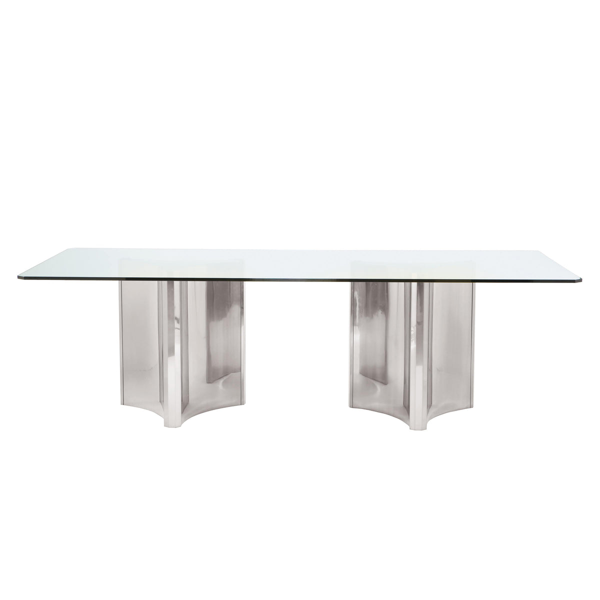 Abbott Silver/Chrome Dining Table - Ornate Home