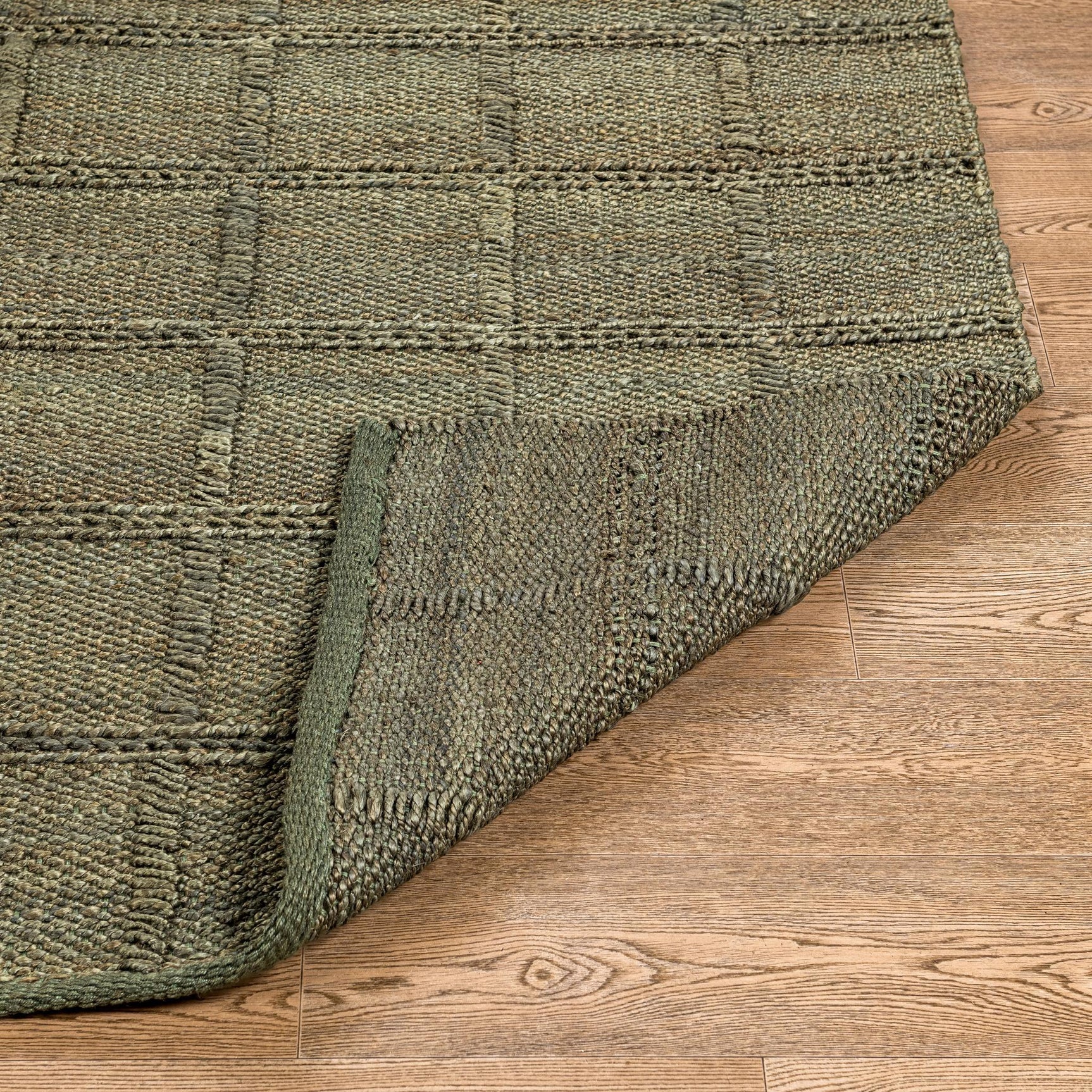 Aberdeen Jute Olive Green Rug - Ornate Home