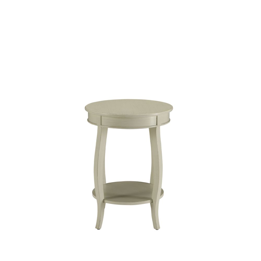 Aberta Antique White Accent Table - Ornate Home