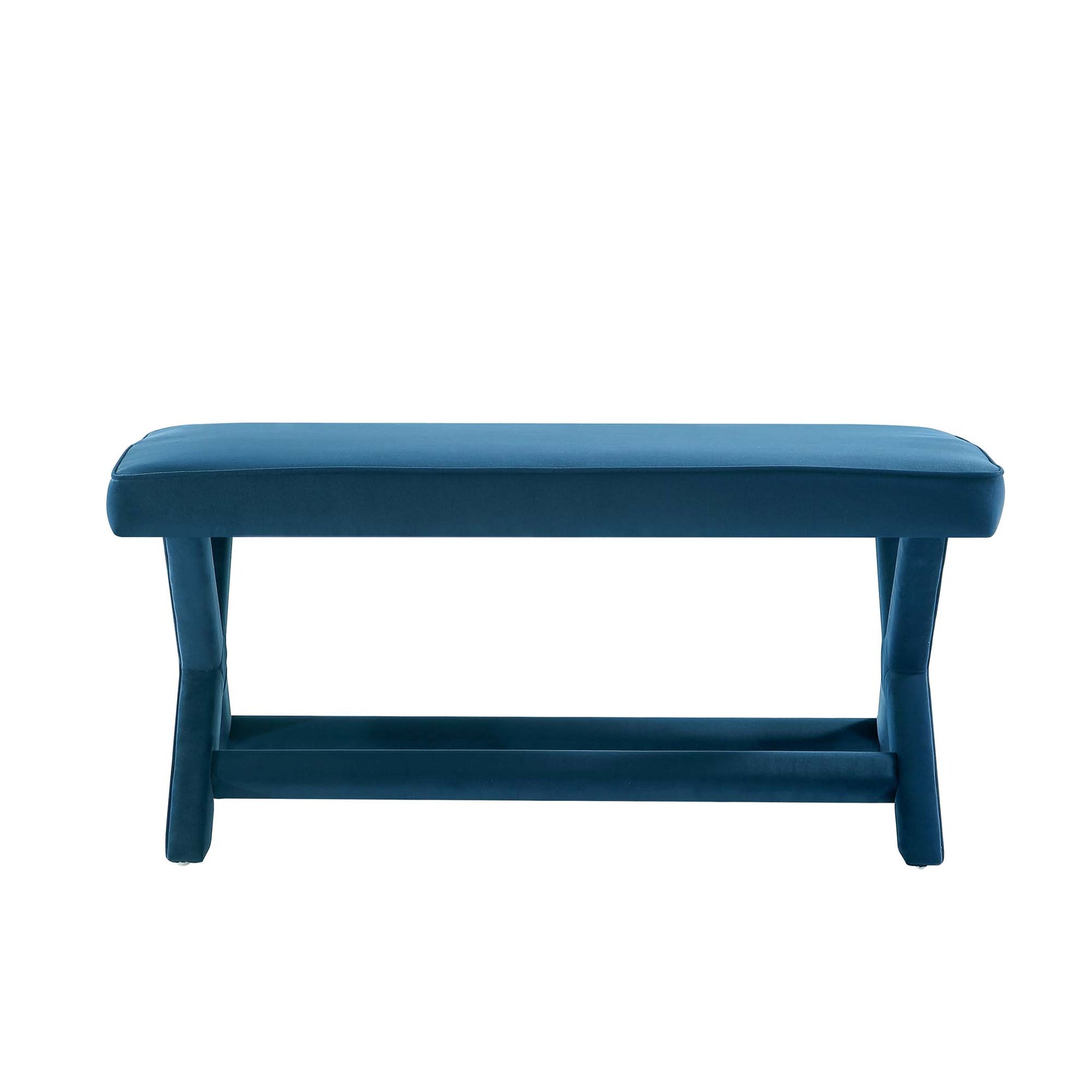 Abigail Double Ottoman Bench in Blue - Ornate Home