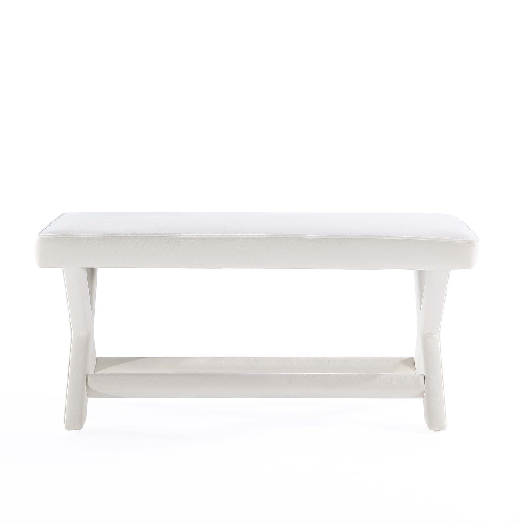 Abigail Double Ottoman Bench in Cream - Ornate Home