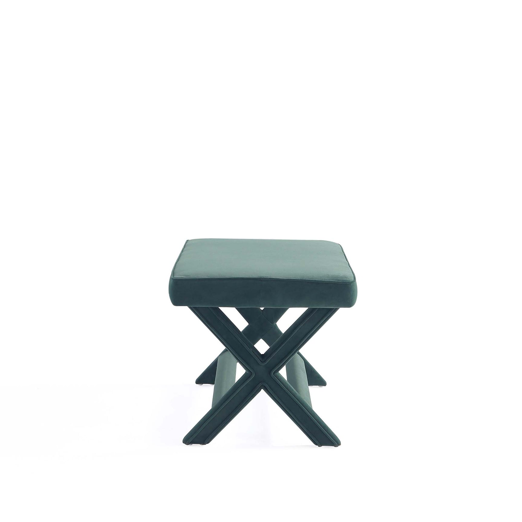 Abigail Double Ottoman Bench in Green - Ornate Home