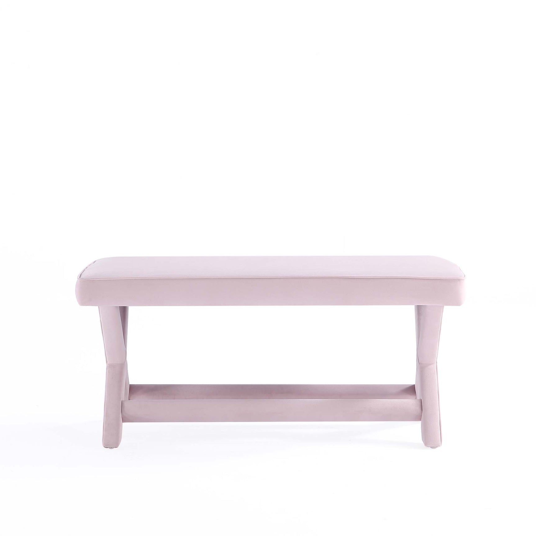 Abigail Double Ottoman Bench in Pink - Ornate Home