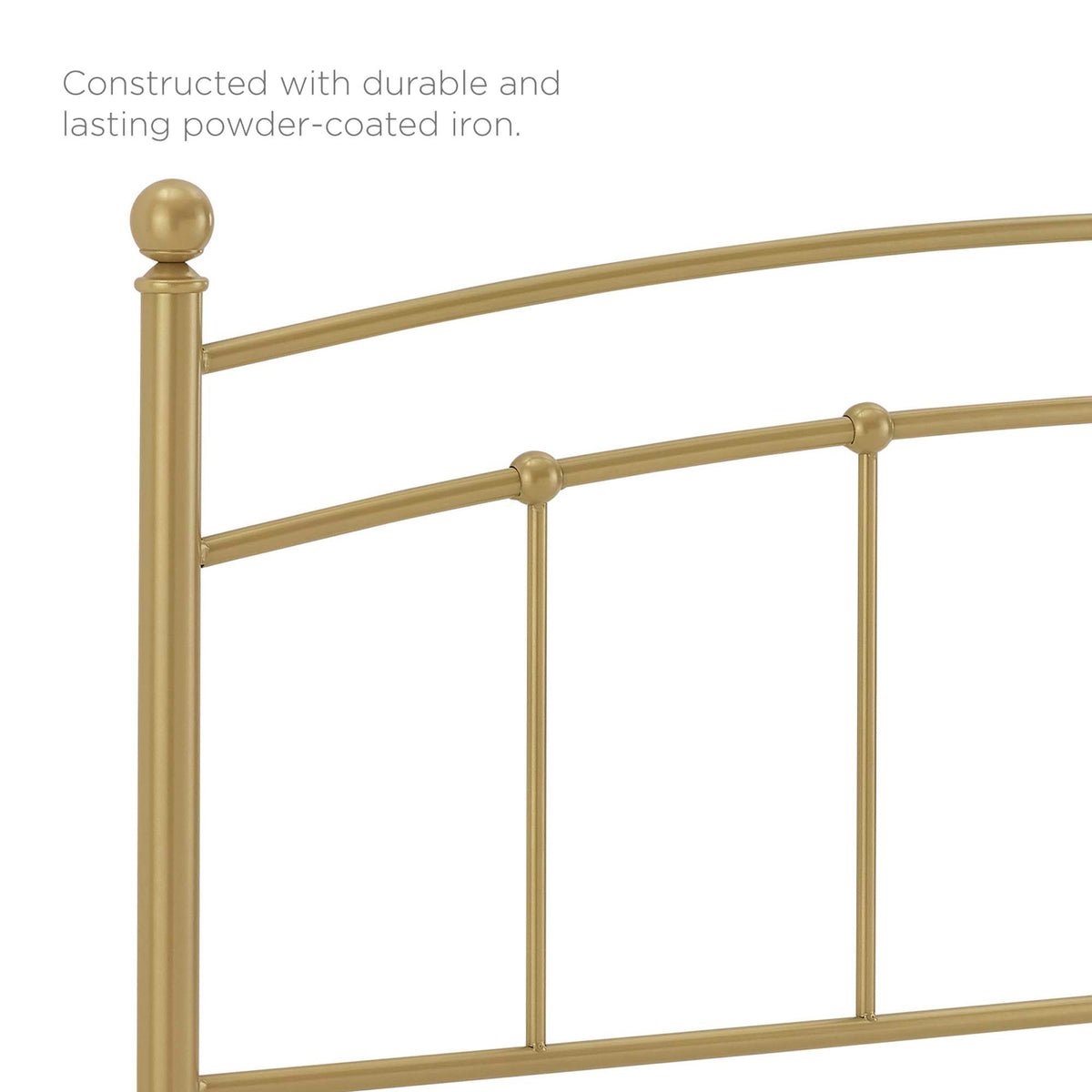 Abigail Gold Metal Twin Headboard - Ornate Home