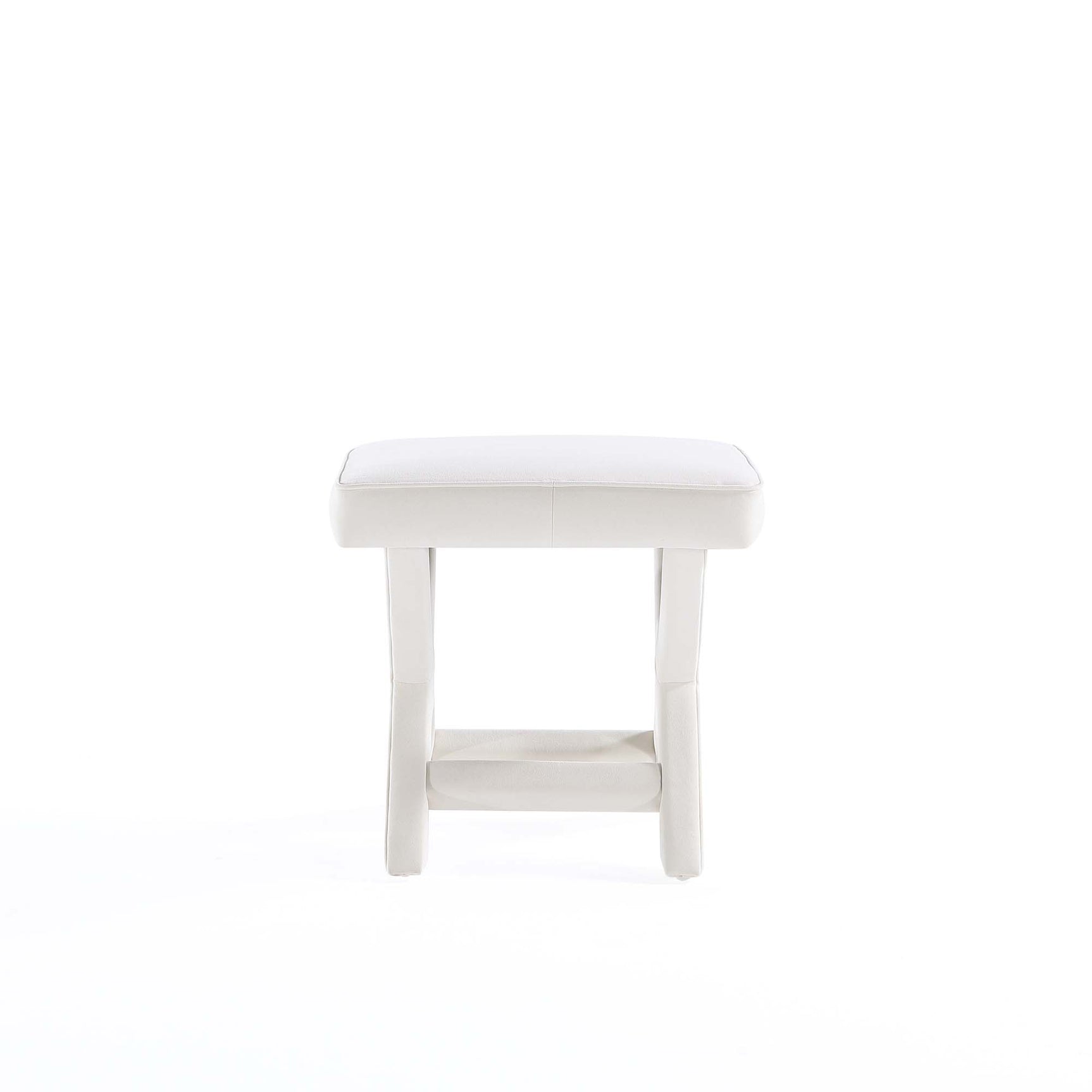 Abigail Single Ottoman Bench in Cream - Ornate Home