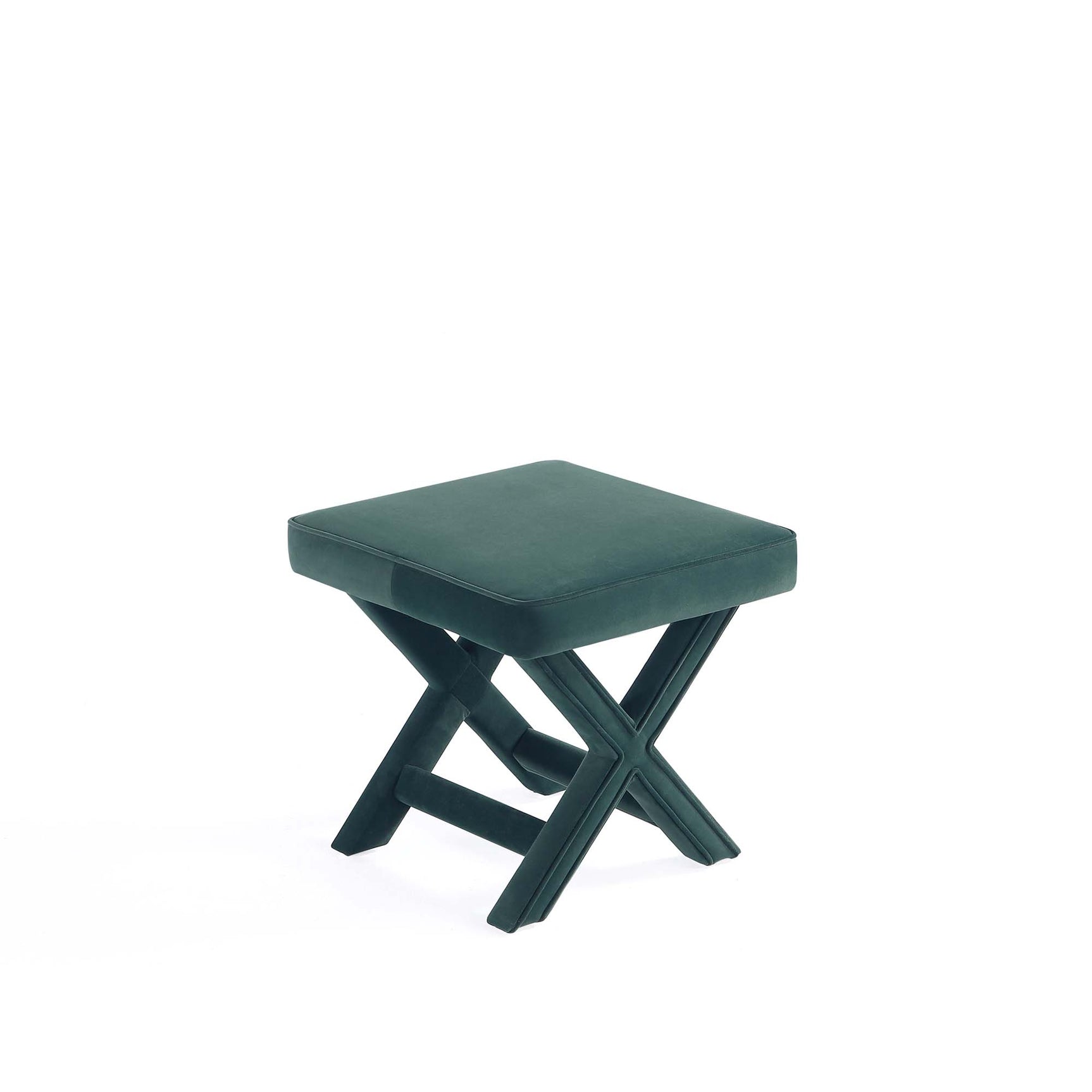 Abigail Single Ottoman Bench in Green - Ornate Home