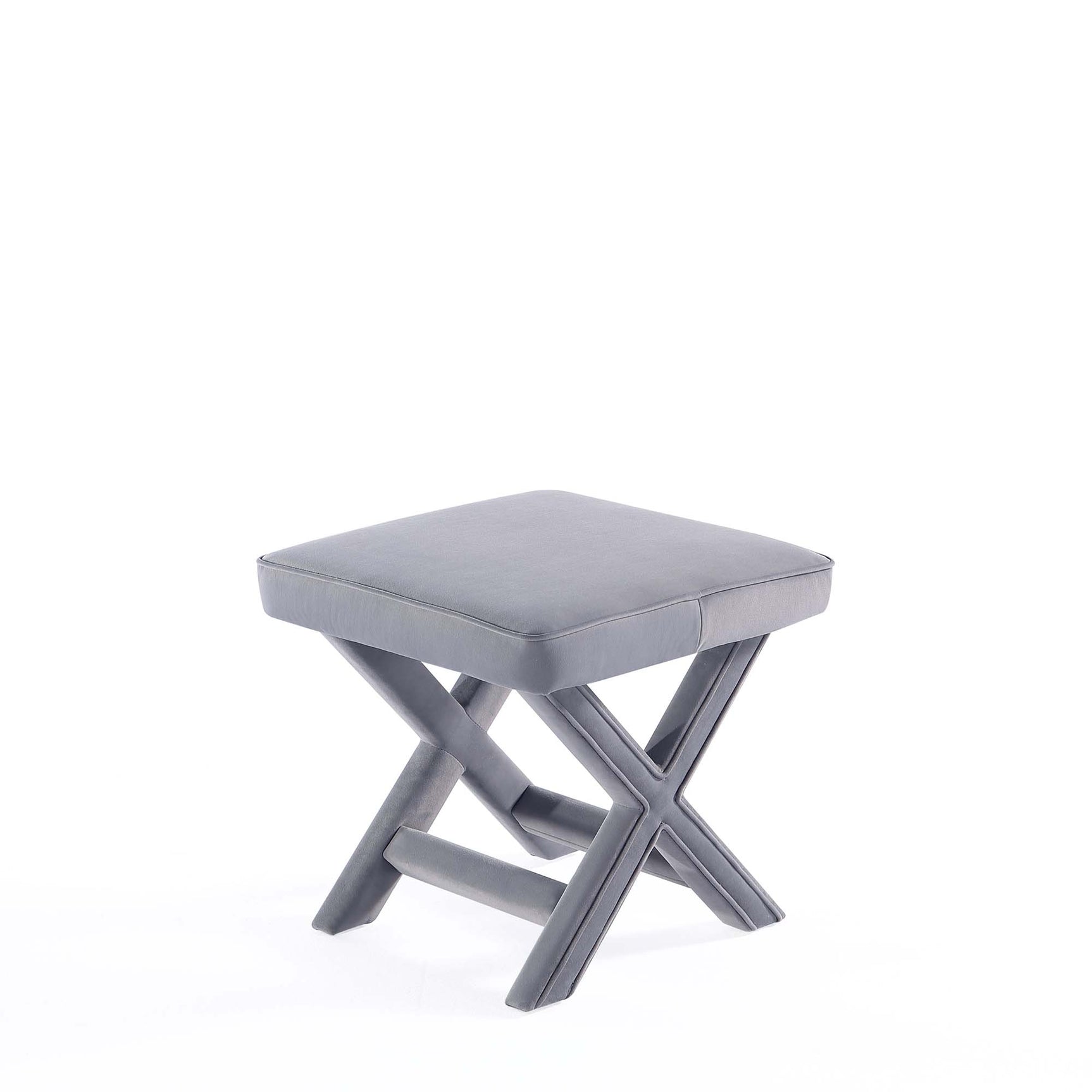 Abigail Single Ottoman Bench in Grey - Ornate Home