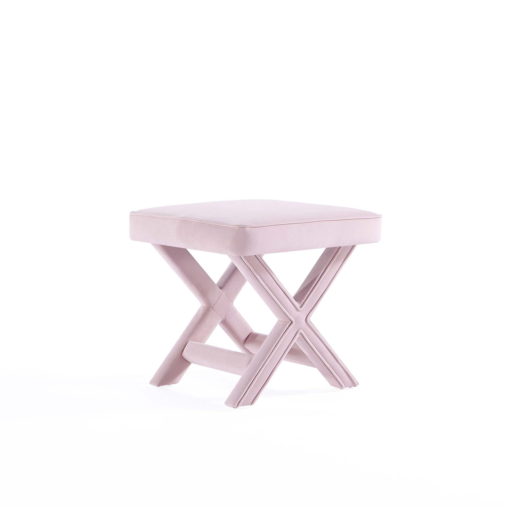 Abigail Single Ottoman Bench in Pink - Ornate Home