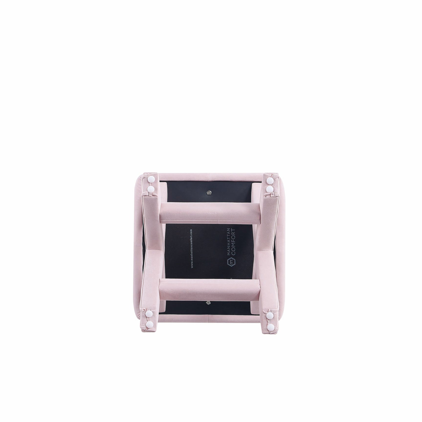 Abigail Single Ottoman Bench in Pink - Ornate Home