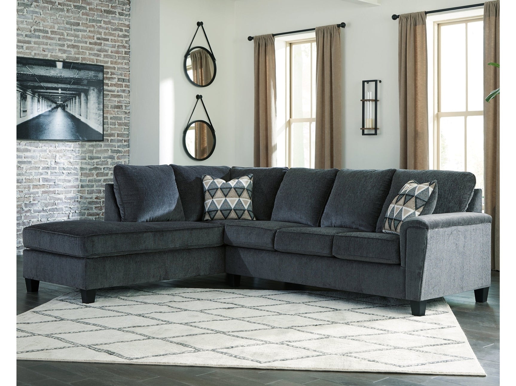 Abinger Smoke 2-Piece Sectional with Chaise (Online Special Price) - Ornate Home