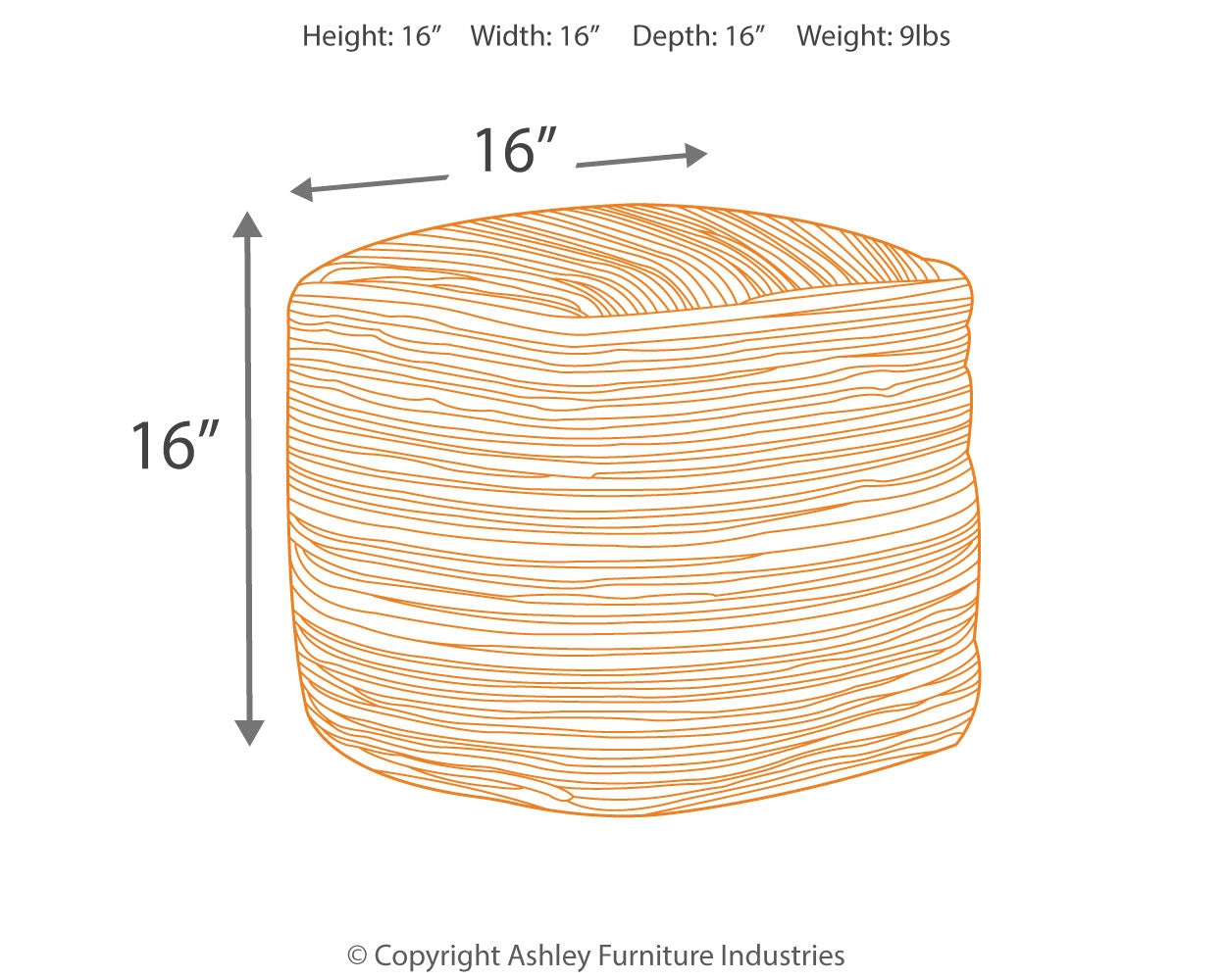 Absalom Pouf (Online Special Price) - Ornate Home