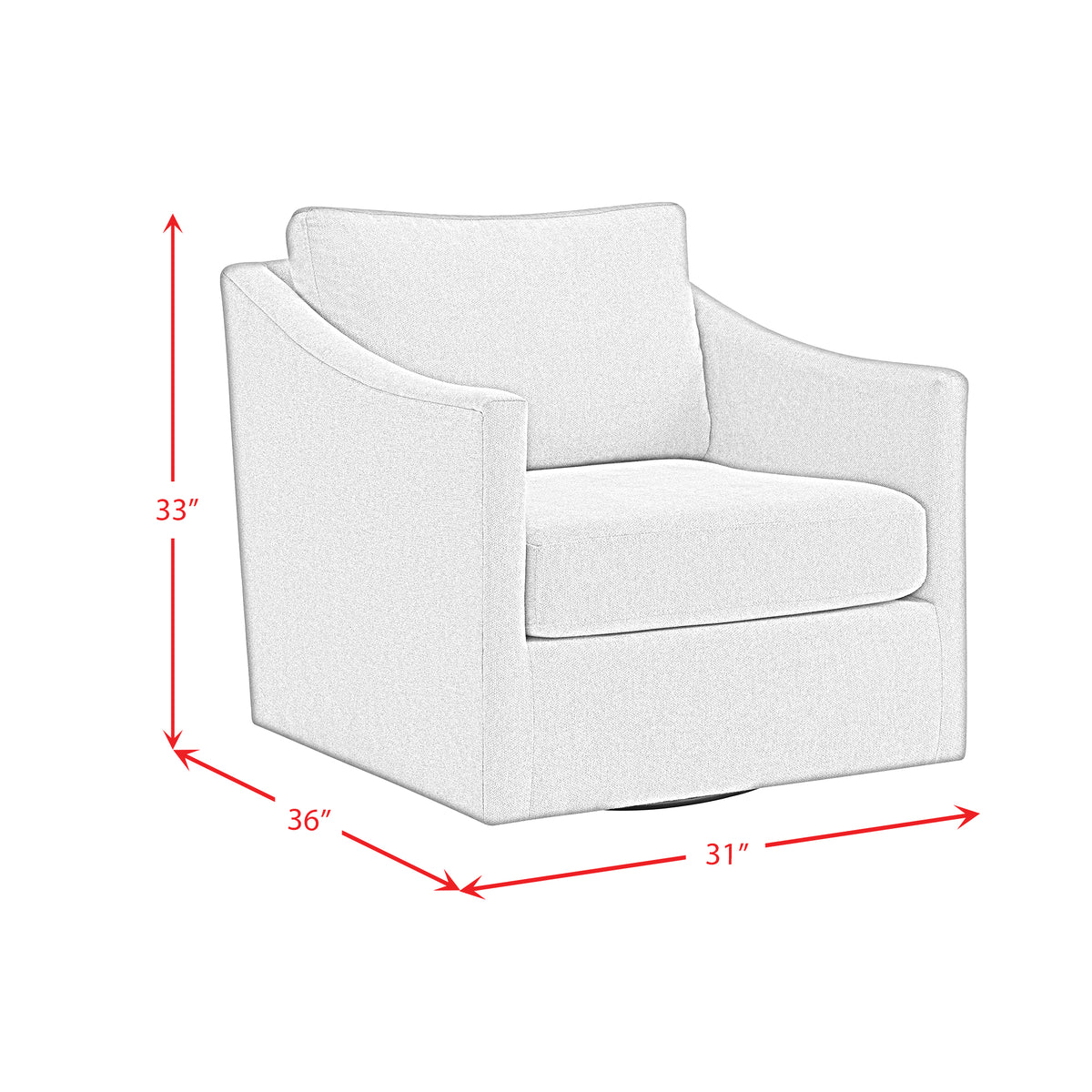 Acacia Freya Light Grey Swivel Chair - Ornate Home