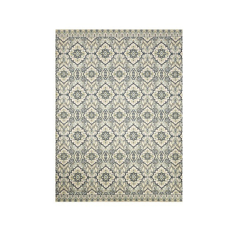 Acanthus Beige/Blue Medium Area Rug - Ornate Home