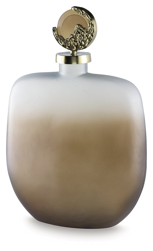 Acario Taupe/Gold Jar (Online Special Price) - Ornate Home
