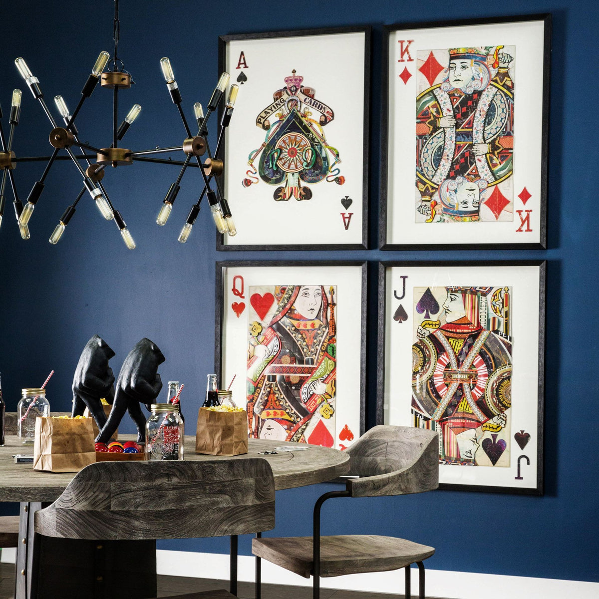 Ace of Spades II Playing Card Collage Framed Art - Ornate Home