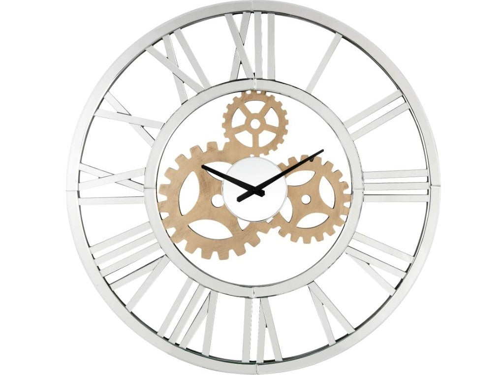 Acilia Mirrored Wall Clock - Ornate Home