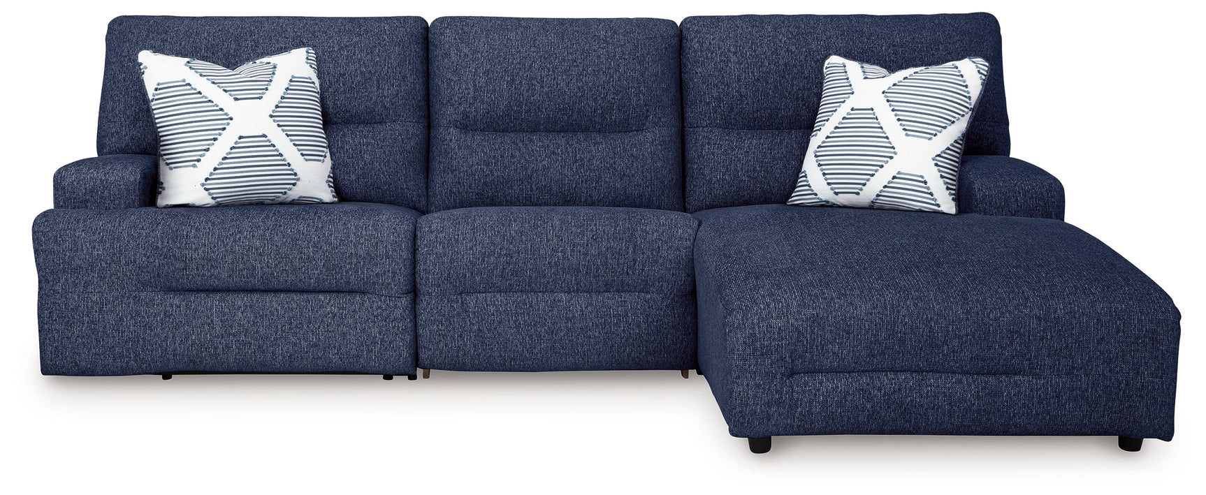Acklen Place Navy 3-Piece Power Reclining Sectional (Online Special Price) - Ornate Home
