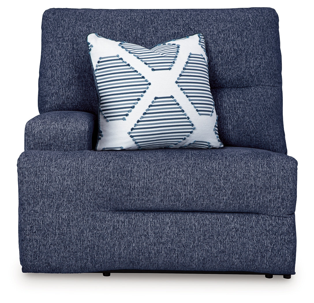 Acklen Place Navy 3-Piece Power Reclining Sectional - Ornate Home