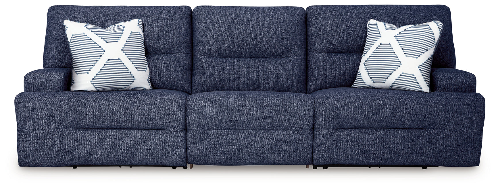 Acklen Place Navy 3-Piece Power Reclining Sectional Sofa - Ornate Home