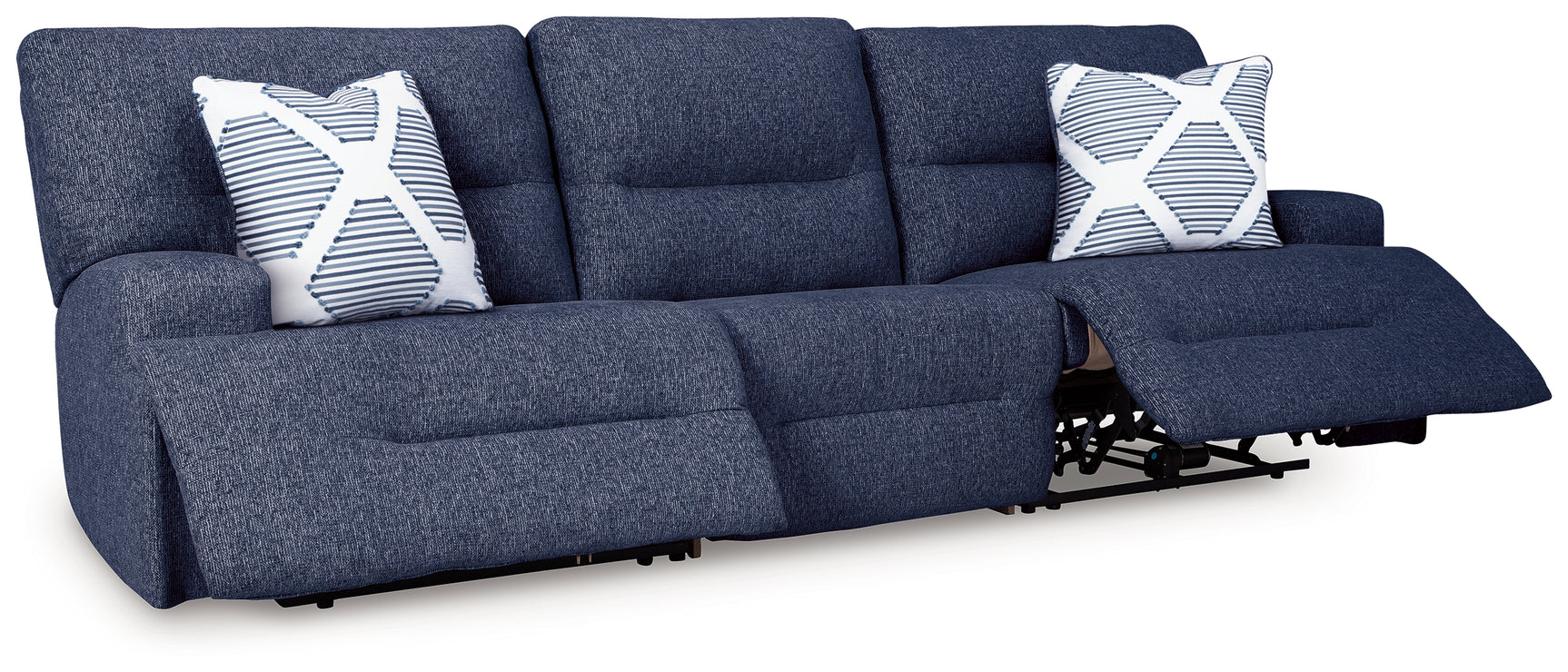 Acklen Place Navy 3-Piece Power Reclining Sectional Sofa - Ornate Home