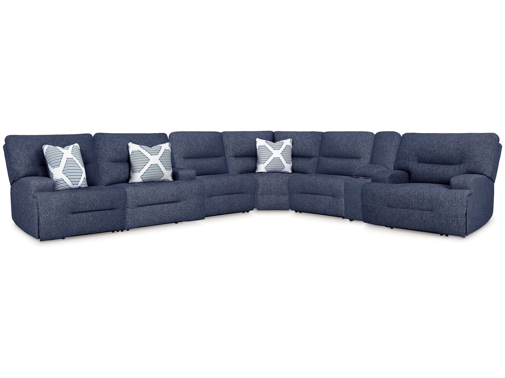 Acklen Place Navy 7-Piece Power Reclining Sectional (Online Special Price) - Ornate Home