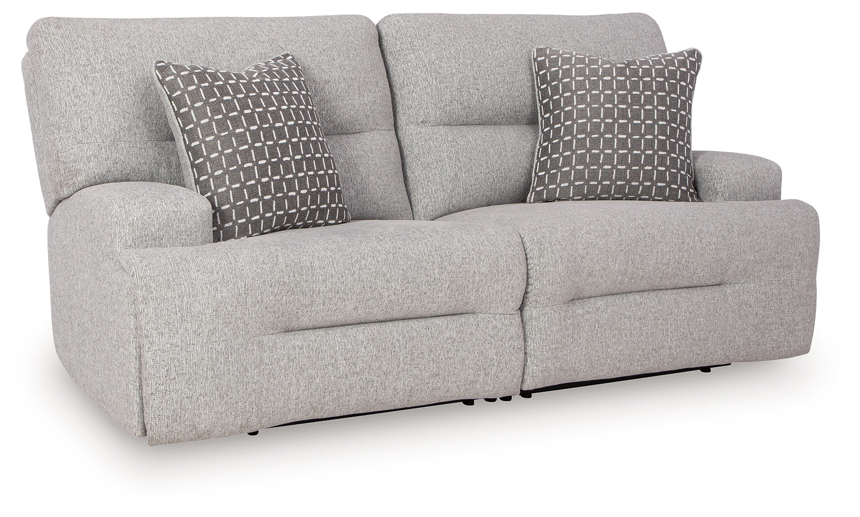 Acklen Place Pewter 2-Piece Power Reclining Sectional Loveseat - Ornate Home