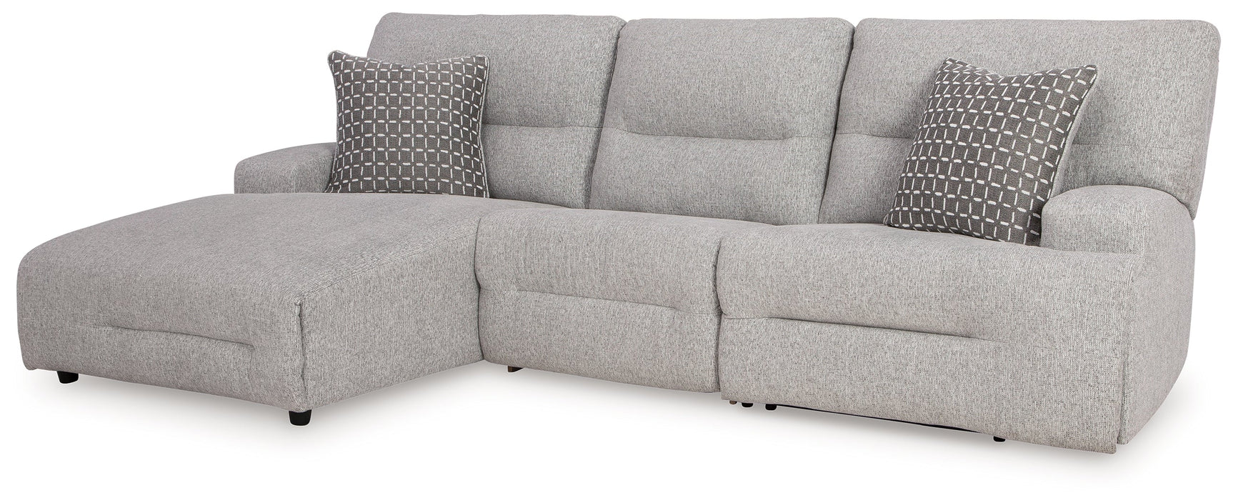 Acklen Place Pewter 3-Piece Power Reclining Sectional (Online Special Price) - Ornate Home