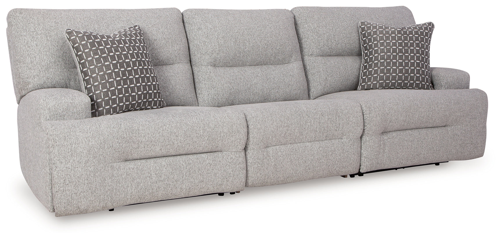 Acklen Place Pewter 3-Piece Power Reclining Sectional Sofa - Ornate Home