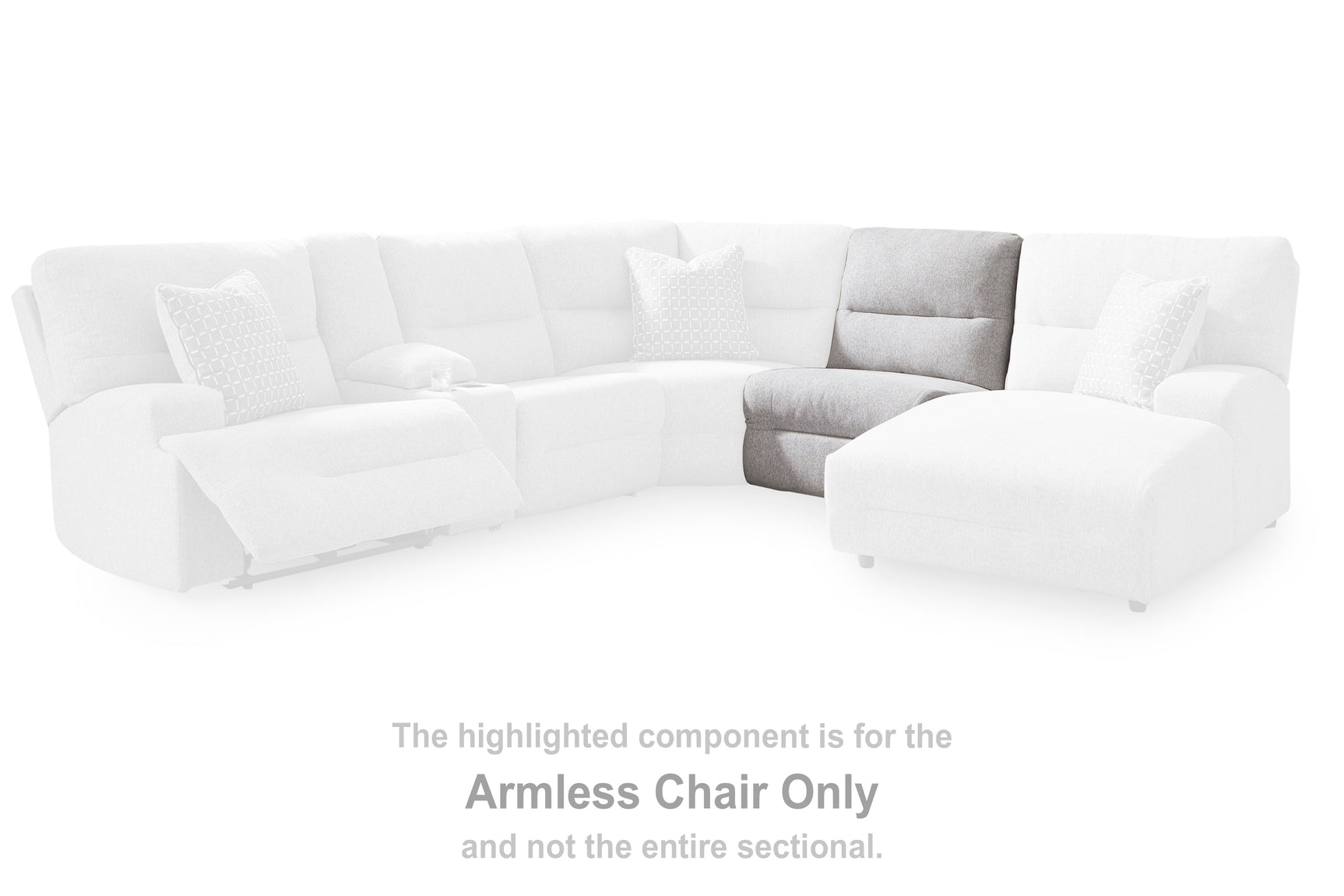 Acklen Place Pewter 5-Piece Power Reclining Sectional (Online Special Price) - Ornate Home