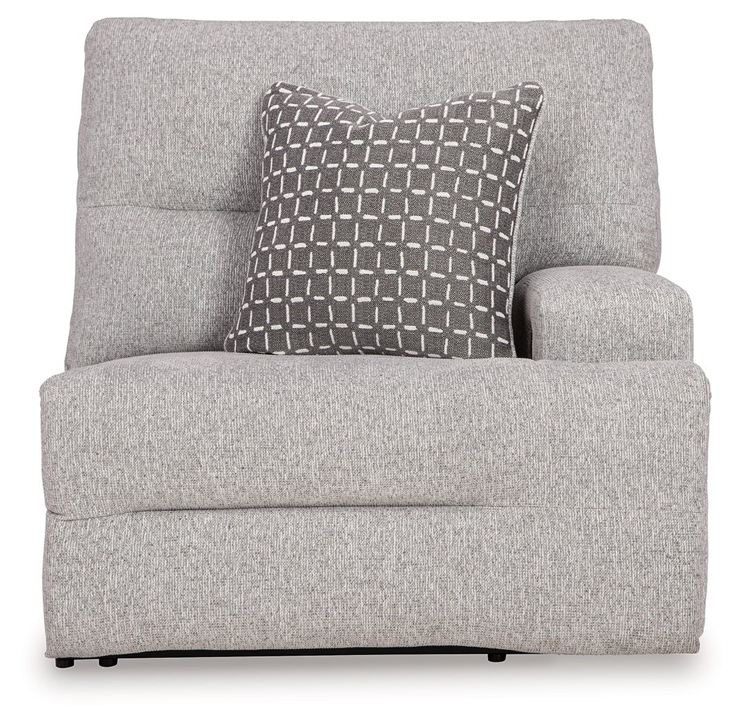 Acklen Place Pewter 6-Piece Power Reclining Sectional and Power Recliner - Ornate Home