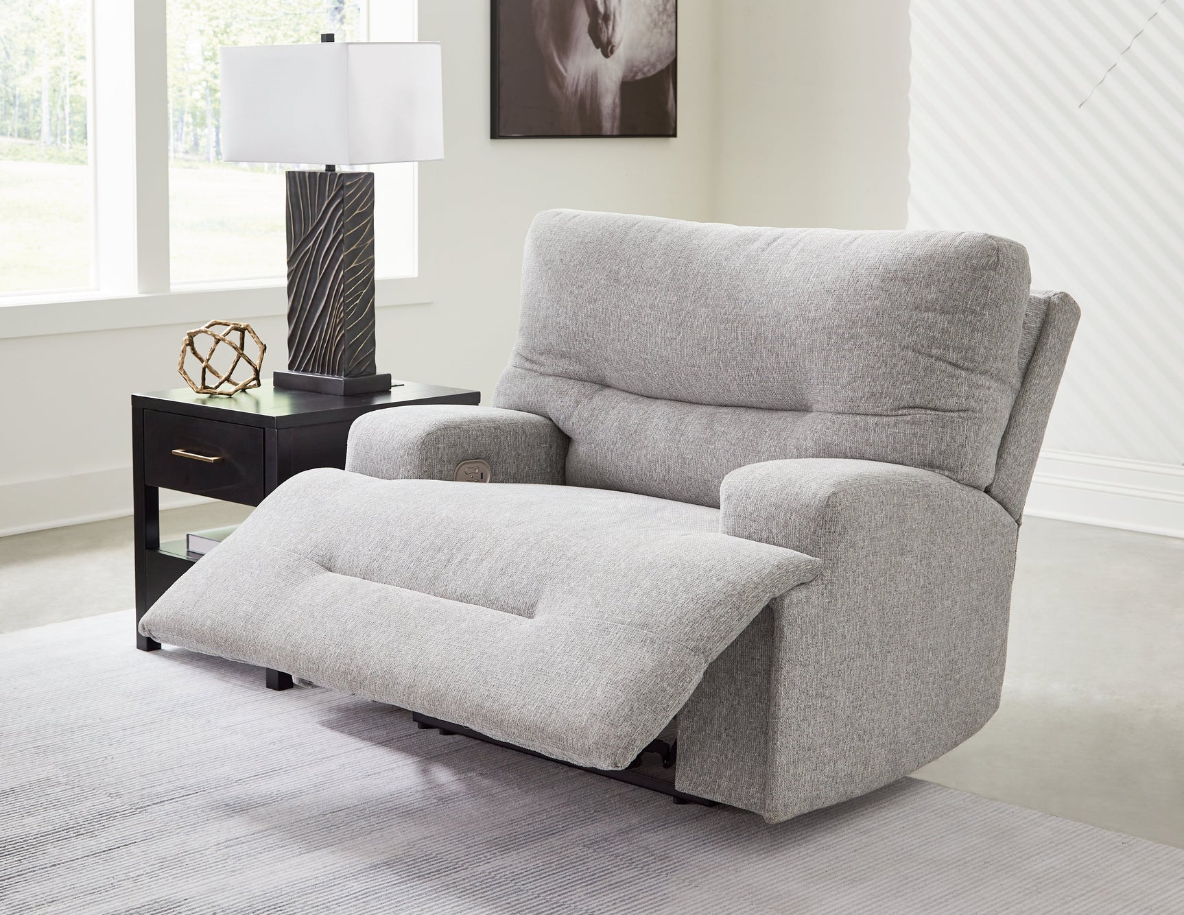 Acklen Place Pewter Wide Seat Power Recliner (Online Special Price) - Ornate Home