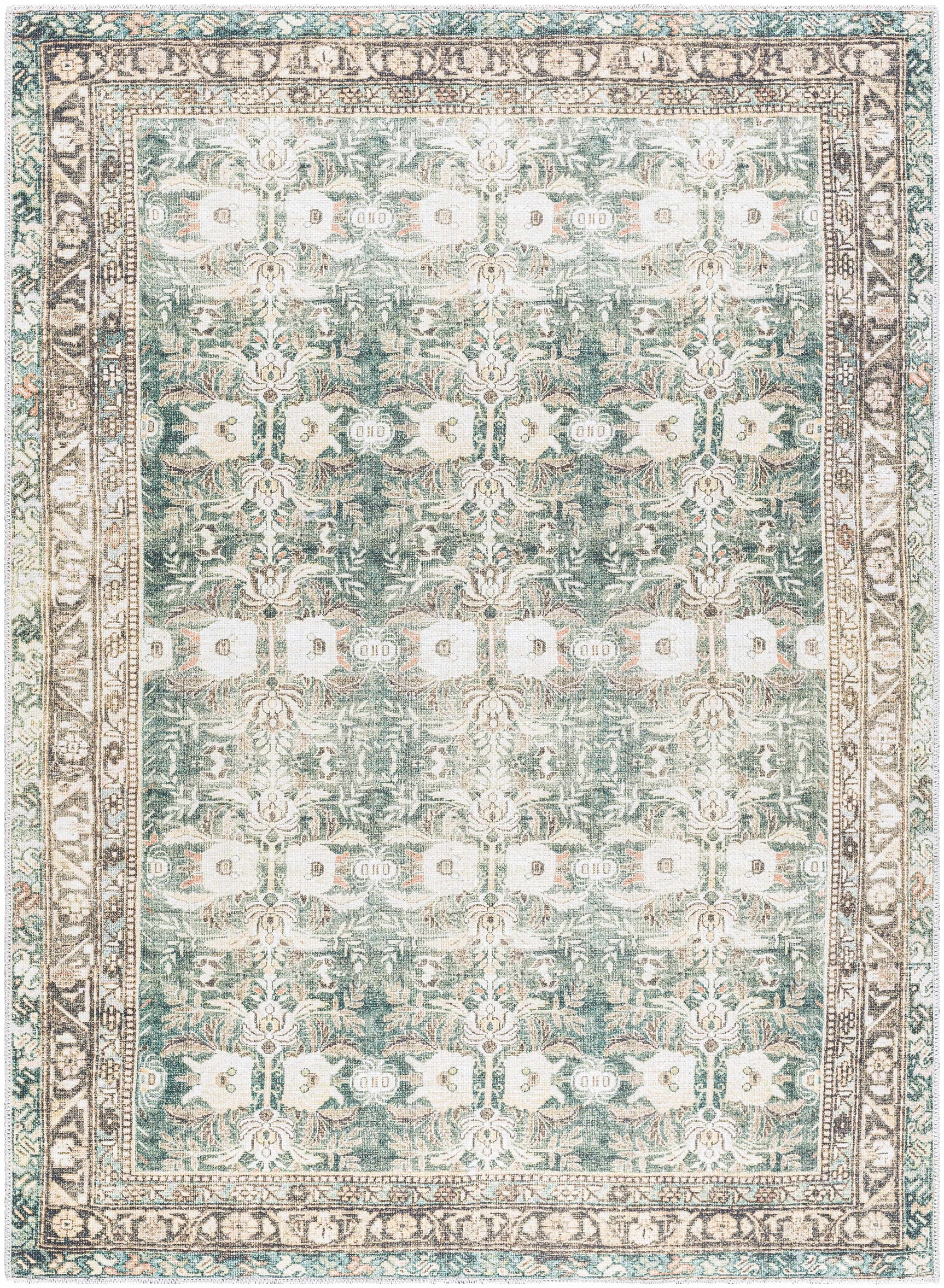 Acoose Vintage Flat Pile Washable Rug - Ornate Home