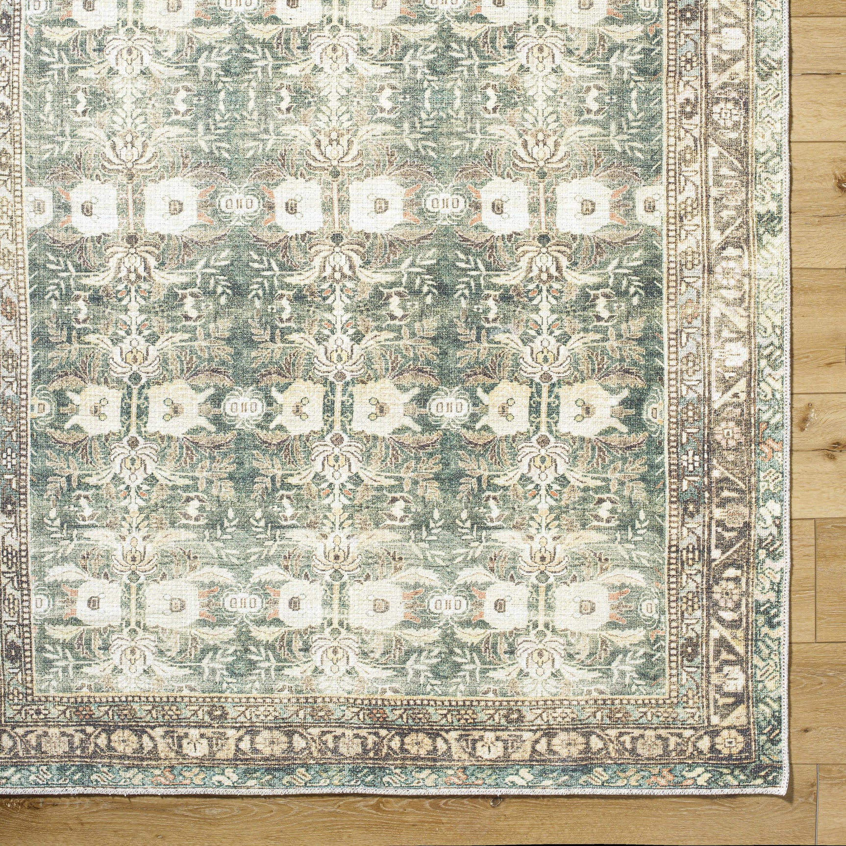 Acoose Vintage Flat Pile Washable Rug - Ornate Home