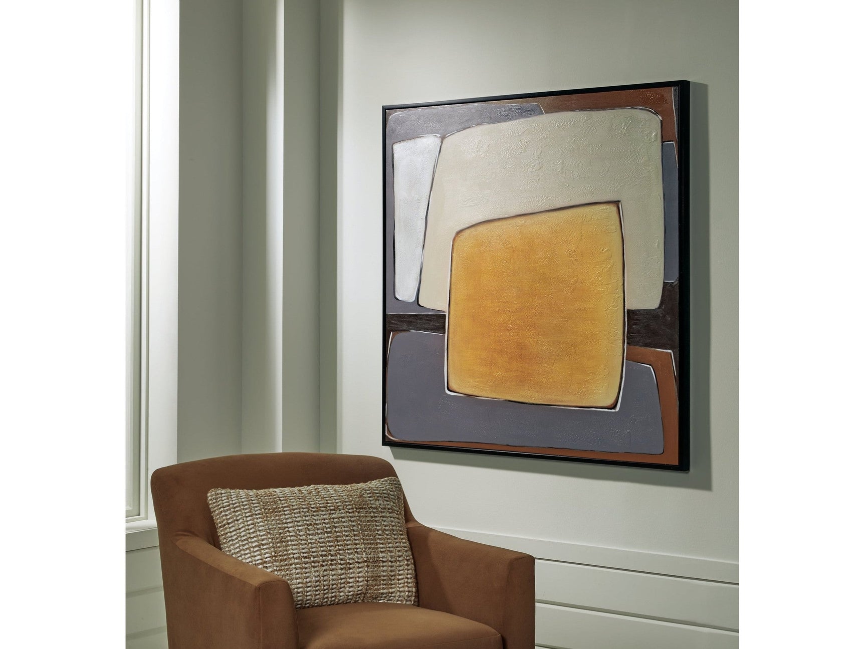 Actman Cream/Brown/Gray Wall Art (Online Special Price) - Ornate Home