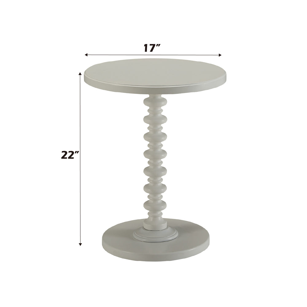 Acton White Accent Table - Ornate Home
