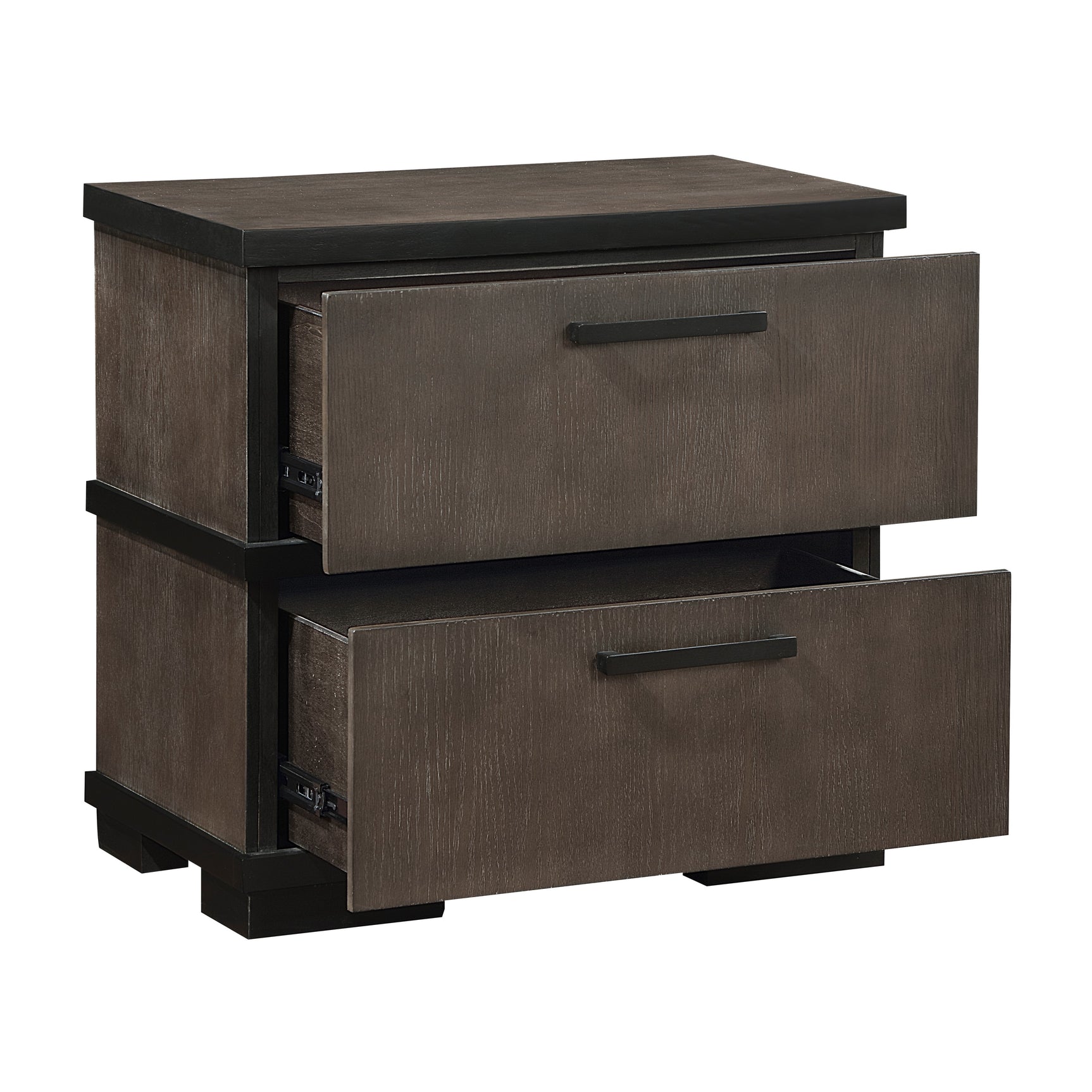 Acworth Brownish-Gray/Black 4-Piece Queen Bedroom Set - Ornate Home