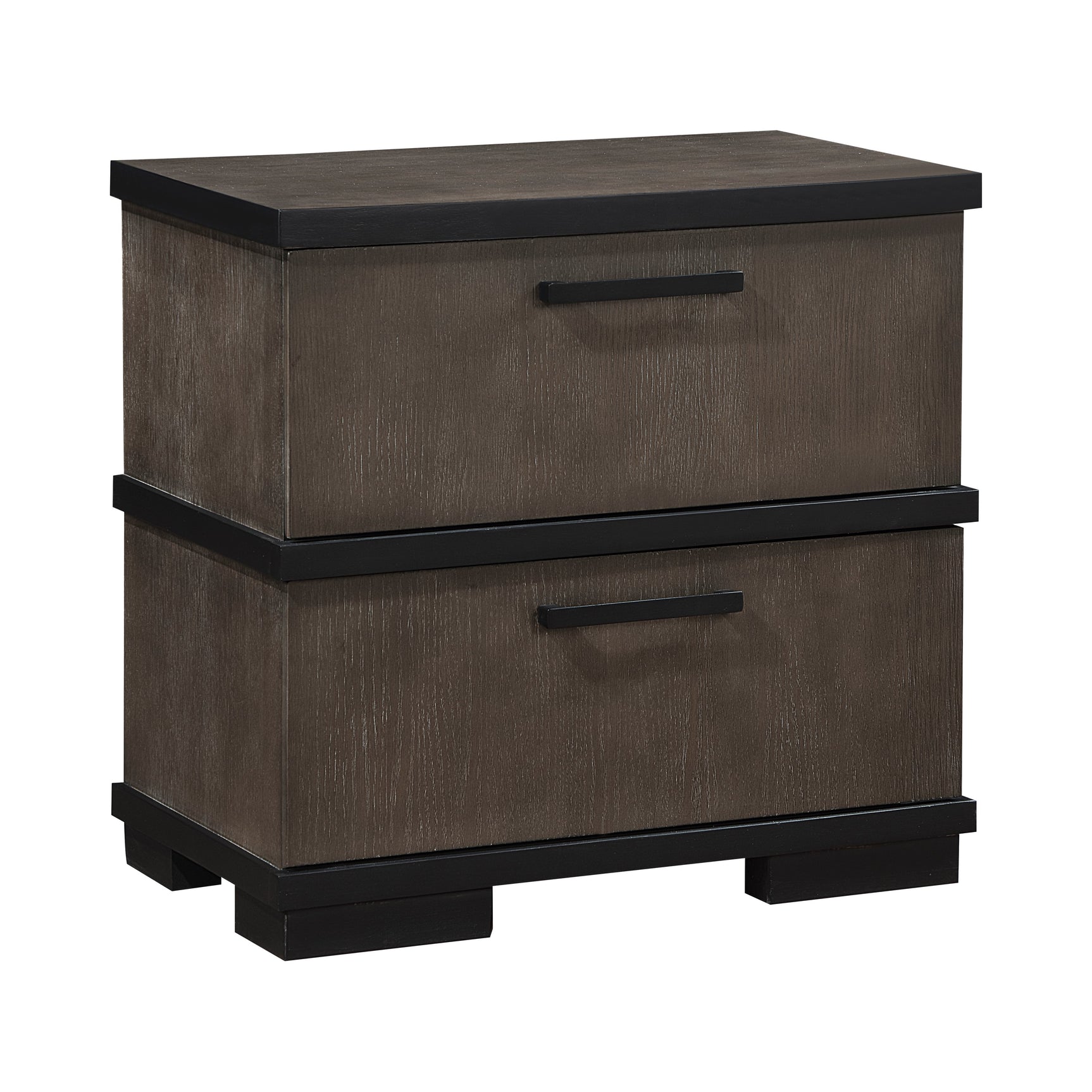 Acworth Brownish-Gray/Black 4-Piece Queen Bedroom Set - Ornate Home